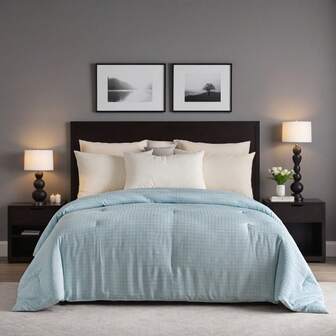 Large Jacquard Quilt Set, White And Blue Quilt, Comfortable, Warm And Skin-Friendly, Including A Quilt Core And Two Pillowcases, Bohemian Style Quilt Core, Suitable For Hotel Home Bedroom, Christmas Gift