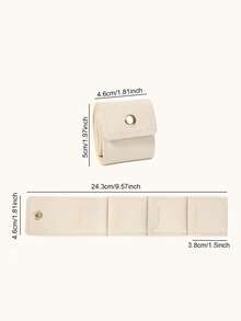 1PC Mini Compartment Jewelry Bag, Simple Portable Ring Storage Bag, Travel Earring Jewelry Storage Bag