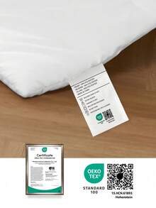 1pc Quilted Comforter - All Season Duvet Insert, Feather Alternative, Oeko-Tex Certified