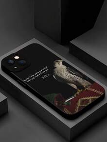 时尚猎鹰主题2D图案手机壳，个性十足，适合作为礼物送给同事、朋友、家人、情侣，也适合生日、万圣节、圣诞节、新年等场合。黑色镂空磨砂软壳，防尘防水，兼容 17/16/15/14/13/12/11/Pro/Pro Max/X/XR/XS/XS Max/7/8/Plus等型号。 - 黑色 - 查看 6