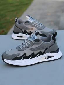 2025 Nuevos zapatos deportivos transpirables para hombres, zapatillas casuales, zapatos para correr antideslizantes y zapatos de malla de moda para el verano - L18 gris - Ver 11