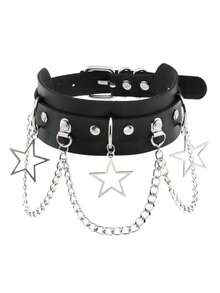 1 chiếc vòng cổ choker đính đinh tán Punk Rock thời trang, thích hợp cho trang phục hàng ngày của phụ nữ, lễ hội, tiệc tùng, sinh nhật sáng tạo, quà tặng ngày lễ tình nhân, vòng cổ phóng đại theo phong cách Gothic - màu đen - Xem 16
