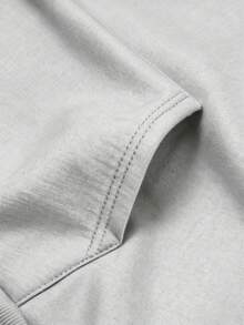 Men's "Courage" Hoodie: Casual Heart And Star Print Design, Long Sleeve, Regular Fit Winter Hoodie | Fashionable Casual Hoodie | Stretch Fabric Hoodie, Perfect For Autumn And Winter Outdoors, Urban Style,  Hoodie - 淺灰色 - 查看 3