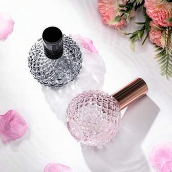 1 st rese parfymflaska påfyllningsbar, 1-pack 3,4 oz 100 ml glas vintage parfym sprayflaskor tom parfym resepåfyllning, parfymförstärkare sprayflaska för parfym cologne dispenser