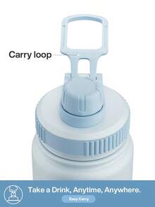 18/26/40盎司不锈钢保温运动水壶，带吸管盖，宽口双层防漏设计，保冷24小时，保温12小时 - 26oz淺藍色 - 查看 5