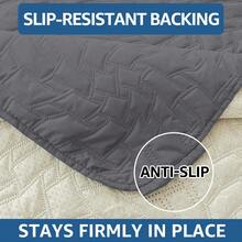 YSTYLE Single-Seater Reclining Armchair Cover, Armchair Cover With Armrests, Single-Seater Armchair Cover With Armrests, Armchair Cover With Elastic Band, Reclining Sofa Cover - Light Grey - View 5