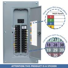 Circuit Breaker Label Set, Including Marking Panels (1-10, N, T, R, S) - Handwritten Electrical Panel Stickers, Suitable For Distribution Boxes, Switch Cabinets, And Electrical Protection Covers - Compatible With Single/Three-Phase Systems - Easy-To-Use Label System For Electrical Panels, Clear And Durable Stickers For Easy Identification And Organization - 001 - View 6