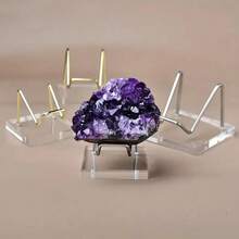 1pc Mineral Specimen Display Stand, Acrylic Mineral Base Crystal Ball Holder, Mineral Specimen Stand, Fossil Display Rack, Rocks, Surveying, Agate, Quartz, Rough Stone, Odd Stone Stand, Phone Holder, Christmas Gift - Multicolor - View 1
