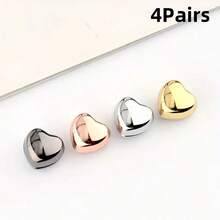 Bộ 1/2/4 cặp khóa cài từ tính thời trang, cổ áo sơ mi hình trái tim nhiều màu + kẹp cổ tay áo/viền áo/khăn quàng cổ có thể tháo rời, có thể tái sử dụng không cần khâu, lựa chọn quà tặng sáng tạo - Nhiều màu - Xem 20