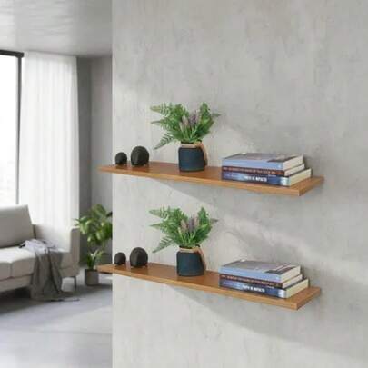 Prateleira Organizadora Em Mdf Original 60x12-cm Com Suporte Invisivel Suporta 80kg