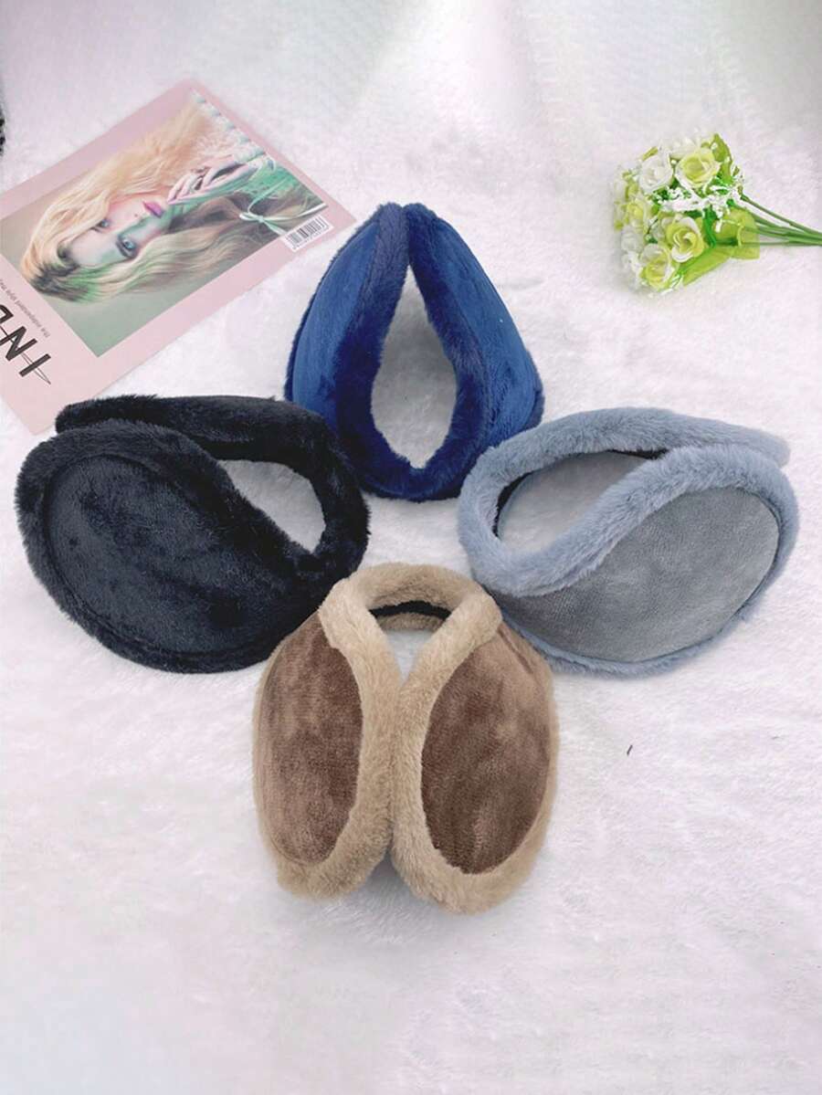 加厚保暖耳罩 - 冬季骑行防冻耳罩 - 男女通用学生耳罩 - 彩色 - 查看 1