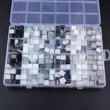 720PCS/Box Vibrant Glass Mosaic Tiles - Premium Square Craft Decorative Pieces For Creative Art, Painting, Handmade Jewelry, And DIY Projects - Multicolor - View 23