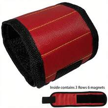 1Pc Super Strong Magnetic Wristband Tool Organizer - Durable 1680D Oxford Fabric Strap, Holds Screws/Nails/Drill Bits, Unisex DIY Tool For Enthusiasts/Carpenters, Perfect Gift For Dads/Grandpas, Essential Garage/Workshop Accessory