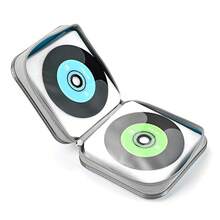 UENTIP DVD Case,48 Capacity CD Case For Car Portable Zipper Holder Large Storage CD Wallet CD Organizer Home Travel (Sky Blue, 48){Inchcolor_nameinch:Inchskyblueinch} - Skyblue - 查看 6