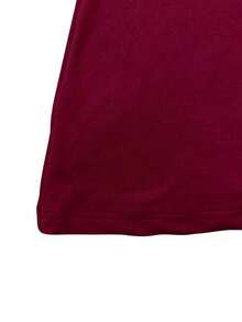 性感甜心领长袖修身迷你连衣裙，春夏新款优雅 - 酒紅色 - 查看 7