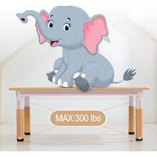 Conjunto moderno de mesa y 6 sillas para niños, mesa regulable en altura de 47,2 pulgadas para niños pequeños con juego de 6 sillas, patas antideslizantes y escritorio con grafiti organizador, mesa de arte y manualidades para actividades preescolares - Marrón - Ver 6