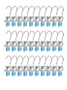 50/40/30/20/15/10/5件不锈钢衣夹，带钩洗衣衣钉，衣柜靴子衣架，带钩夹子，便携式挂衣夹，衣柜收纳袋，多功能单夹衣架，靴子夹，无缝挂钩织物收纳袋，适用于裤子、帽子、裙子、袜子、鞋子、裙子、牛仔裤、靴子、裙子