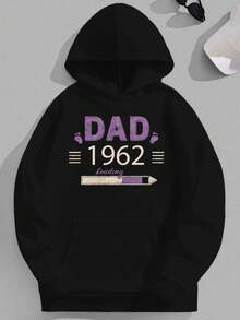 1962 JPH-9 Sudadera con Capucha para Hombre, Ropa Casual, Ropa de Exterior, Ajuste Holgado, Sudadera Clásica, Tela Suave, Textura Cómoda, Estilo Unisex, Top de Manga Larga, Armario Casual, Moda Masculina - Negro - Ver 7