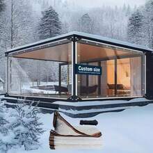 1pc High Strength Transparent Waterproof Tarpaulin - PE Outdoor Cover, With Eyelets, Ropes And Straps, UV-Resistant, Windproof, Rainproof - Suitable For Yard, Pool Fence, Greenhouse, Camping, Construction Site - Clear Visibility, Quick-Drying Design, Reinforced Edges, Tear-Resistant Fabric, Home Decor