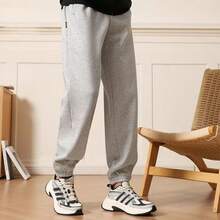 Adidas 阿迪達斯男褲 2025秋冬新款針織健身訓練加絨休閒衛褲運動褲 - 灰色 - 查看 2