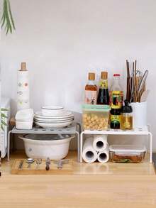 1/2 Giá để giày dép nhiều lớp có thể tháo rời, màu trơn, kệ để giày dép bằng nhựa, tiết kiệm không gian cho nhà bếp, phòng khách, ký túc xá. Có thể đặt ở lối vào, gầm giường, phòng tắm, phòng thay đồ. Giá để giày có thể mở rộng và gia cố. - Nhiều màu - Xem 5