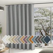 2025  Bedroom Curtains 2 Panels Sets Faux Linen Textured, Pinch Pleated Room Darkening Light/Heat Blocking Window Drapes Thermal Insulated For Living Room, Angora, W50 X L108, 2 Panels - 淺灰色 - 查看 16