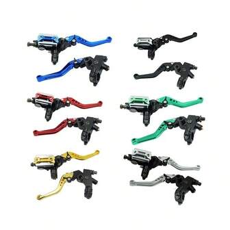 Universal Motorcycle 7/8" 22mm Handlebar Brake Master Cylinder Clutch Lever CNC Left & Right Kit Compatible With Harley Kawasaki Suzuki (Piston Diameter 12.7mm)