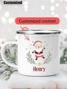 Taza de esmalte personalizada con foto, regalo único para ocasiones especiales, taza de café personalizada con foto, taza de camping personalizada, regalo de Navidad personalizado, taza de aniversario personalizada con foto, regalo perfecto para familia y amigos, taza de esmalte de Halloween personalizada, taza personalizada, taza de café personalizada, diseño elegante - multicolor - Ver 3