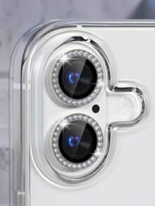 一套闪光钻石水钻相机镜头保护膜，适用于 12/12 Mini/12 Pro/12 Pro Max、 13/13 Mini/13 Pro/13 Pro Max、 11/11 Pro/11 Pro Max、 14/14 Puls/14 Pro/14 Pro Max、 15/15 Puls/15 Pro/15 Pro Max，镶嵌仿钻装饰相机盖钢化玻璃保护膜，彩色仿钻