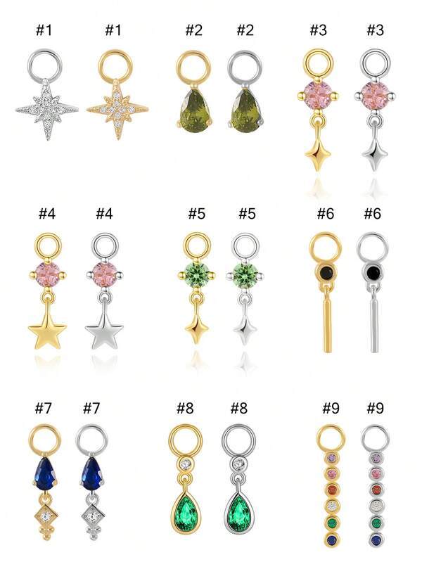 1pc 925 Sterling Silver Earrings Accessories 18k Gold Plated Earrings Connector Chain For Women Convertible Dangle Chain For Double Piercings