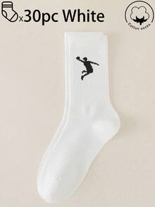 40 piezas/30 piezas/24 piezas Calcetines deportivos cómodos unisex, calcetines largos para hombres, adecuados para deportes y entrenamiento, calcetines largos para mujeres, uso casual y de negocios, antibacterianos, suaves, negros y blancos, resistentes al olor, transpirables, suaves y ligeros, adecuados para otoño/invierno, 20 piezas/10 piezas/8 piezas/6 piezas/4 piezas/2 piezas