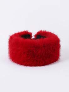 1pc Fashionable Faux Rabbit Fur Warm Topless Headband Hat - Multicolor - View 21