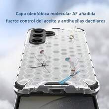 DABUNA Funda para Case Uso Rudo Cuatro Esquinas Engrosada Transparente Carcasa Protectora de Cámara,Resistirse Caer Colmena PC Cover(Galaxy S25) - Tipo 1 - Ver 8