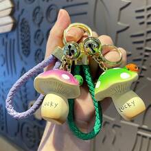 可爱瓢虫蘑菇钥匙扣，幸运小蘑菇吊坠，汽车包包挂饰，树脂钥匙扣，超可爱小礼物，送朋友的好礼物，节日礼物 - 彩色 - 查看 11