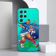Funda de Teléfono Negra Estilosa de Estrella de Fútbol, Cómoda de Agarrar, Ideal para Hombres y Mujeres, Protección de Lente, Compatible con Samsung Galaxy S22/S22 Ultra/S23 FE/S23 Ultra/S24 Plus/S24 Ultra/A32/A35/A05S/A15/A53/A54/A05/A51/A55/A33/A14/S25/S25 Plus/S25 Ultra. - Mezcla de colores - Ver 8