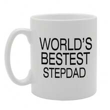Coralgraph World'S Bestest Stepdad Printed Tea Coffee Ceramic - Funny Printed Coffee Mug - Great Gift Idea MG1391 - White - View 1