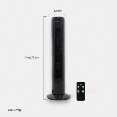 Ventilador de torre de 29 pulgadas con control remoto y función giratoria, ideal para refrescar espacios con estilo, eficiencia y comodidad. Su diseño vertical y compacto permite colocarlo fácilmente en salas, oficinas, dormitorios o estudios sin ocupar demasiado espacio. Equipado con múltiples velocidades y modos de ventilación, este ventilador se adapta a tus necesidades durante el día o la noche, ofreciendo una brisa constante y silenciosa. La función giratoria distribuye el aire de manera uniforme, creando un ambiente más agradable en todo el entorno. El control remoto facilita su operación desde cualquier punto de la habitación, brindando una experiencia práctica y sin interrupciones. Perfecto para quienes valoran el confort y el diseño contemporáneo, este ventilador combina estética, rendimiento y versatilidad en un solo producto. Transforma tu espacio en un oasis fresco y funcional con este aliado moderno.