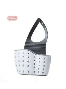 1 pièce Panier de drainage suspendu pour évier avec boîte de rangement en silicone, étagère de drainage réglable, support pour éponge, panier suspendu pour robinet, sac de rangement pour cuisine. Parfait pour ranger les éponges, les chiffons dans la cuisine, les fleurs de bain, le savon dans la salle de bain.