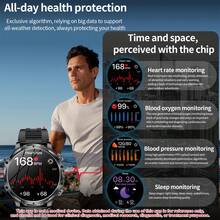 SGDDFIT 4.7cm Smart Watch for Men(Answer/Dial Calls), 800mAh Battery, Flashlight Function, Smart Fitness Watch for Men - Call Integration, Multi Sports Modes, Fitness Tracker, Sleep Monitoring, Wireless Call Smart Watch for Android And for