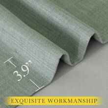 2025  Bedroom Curtains 2 Panels Sets Faux Linen Textured, Pinch Pleated Room Darkening Light/Heat Blocking Window Drapes Thermal Insulated For Living Room, Angora, W50 X L108, 2 Panels - Sage Green - 查看 8