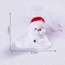 10pcs Mini Christmas Craft Resin Christmas Snowman Christmas Fruit Christmas Tree Jingle Christmas Gift Bag Decoration Set. (Random Category - Multicolor - View 4