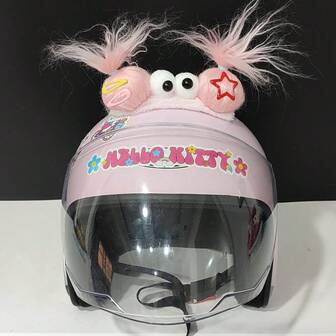 Helmet Decorations, Motorcycle Decorations, Twin Ponytail, Ski Helmet, Cat's Ears (Steamed Cat-Ear Shaped Bread) Accessories