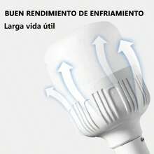 Foco LED recargable con diseño de cápsula, luz de emergencia portátil, 120 W, C4s, blanco frío - Blanco - Ver 8