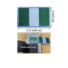 2 PCS  Nigeria Flag Patches Embroidered Tactical Military Morale Patch Applique Fastener Hook And Loop{Inchcolor_nameinch:InchNigeriainch} - Nigeria - View 4