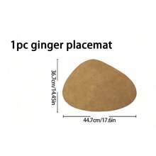 4 件/1 件人造皮革餐垫和杯垫，耐热防滑可洗餐桌垫，北欧风格咖啡垫，适用于厨房餐厅，家居装饰 - 棕色 - 查看 15