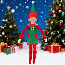 30cmBookshelf Doll Christmas Chef Outfit, Clothes For MischievousDoll Not Included), Party Holiday Decor Photography Prop, Bookshelf Doll Accessory, Christmas Tree Decoration, Essential Christmas Gift, Birthday Party, Wine Bottle Decor, Home Gathering Decoration - Multicolor - View 9