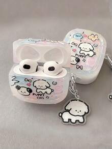 1 件可爱涂鸦小狗卡通无线蓝牙耳机保护套适用于 Apple Pro/1/2/Pro/3/Pro2/Pro3（不含耳机） - 多色 - 查看 5