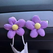 AD 1pc Cute Countryside Sunflower Decorative High-End Car Seat Back Hook, Multifunctional Car Interior Storage Hook, Suitable For Women - one-size - View 9