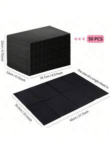 50 pièces Lingettes pour ongles jetables et pliables, tampon de nettoyage pour ongles imperméable pour le salon, la manucure, le tatouage