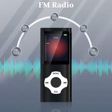 Tragbarer MP3/MP4-Player, unterstützt Videowiedergabe, UKW-Radio, USB-Anschluss, kompatibel mit MP3-Format, mit LED-Anzeige, Micro-SD-Kartensteckplatz, 200mAh Lithium-Polymer-Akku - Multifunktionaler digitaler Medienplayer, inklusive Kopfhörer und Datenkabel (Speicherkarte nicht enthalten) - Verschiedenfarbig - Übersicht 9